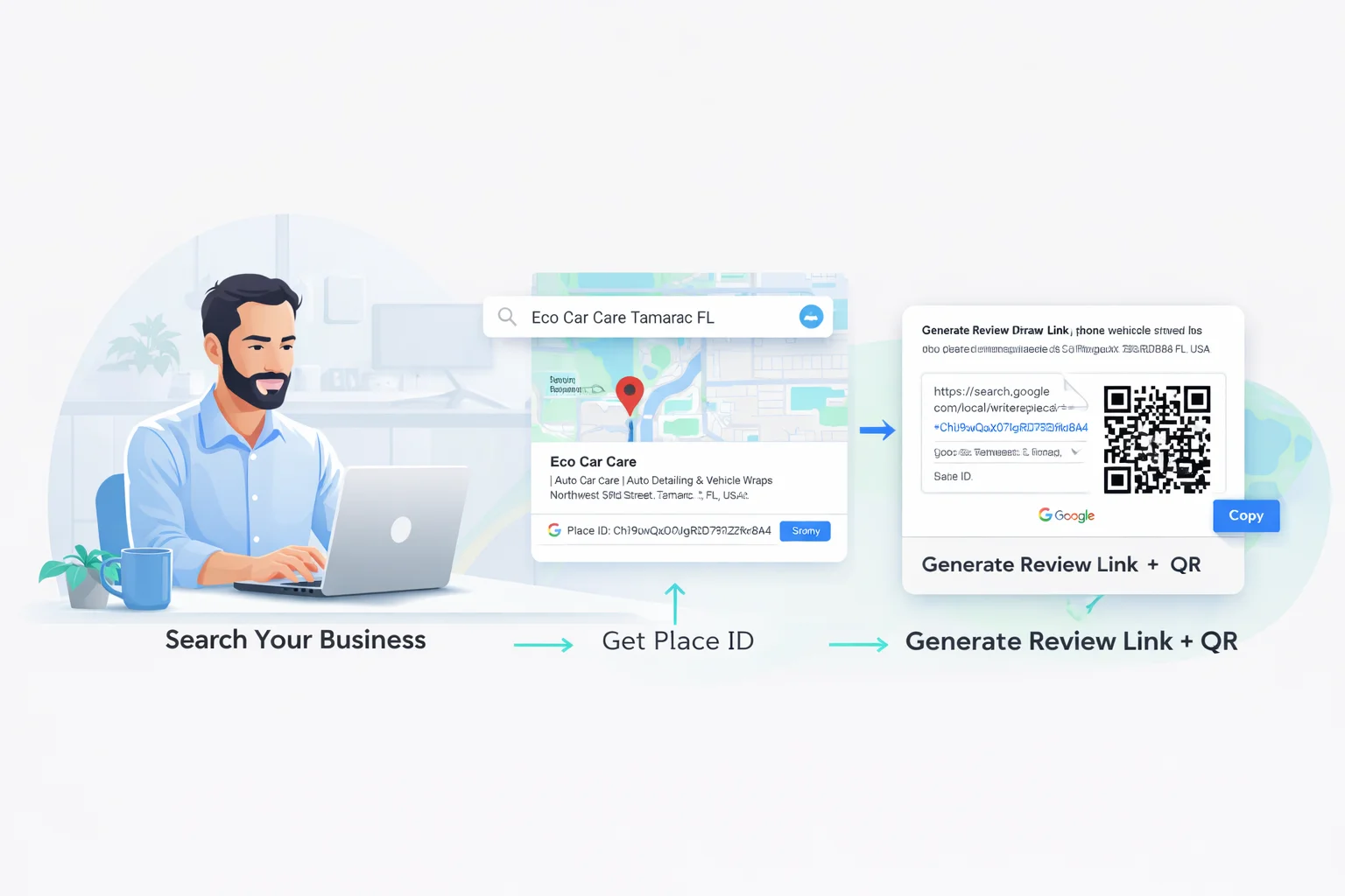DIY scan to leave a review sign example