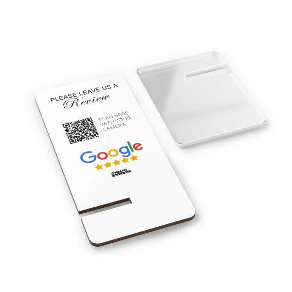 2 Piece Hardboard Google QR Code Review Stand White - Image 3