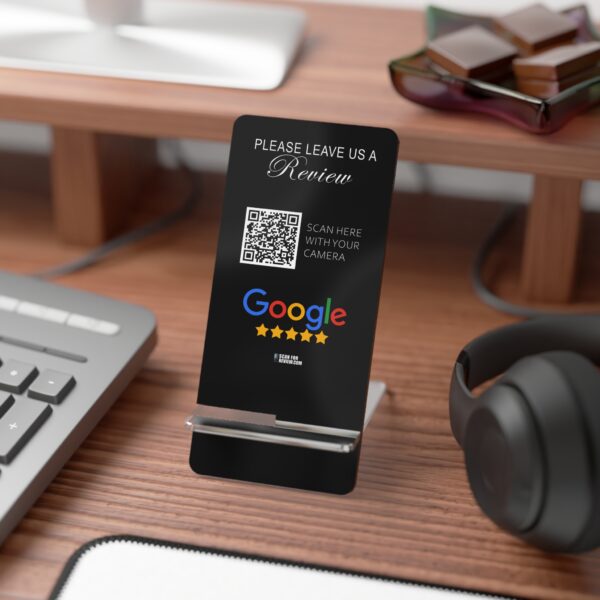 2 Piece Hardboard Google QR Code Review Stand Black - Image 3