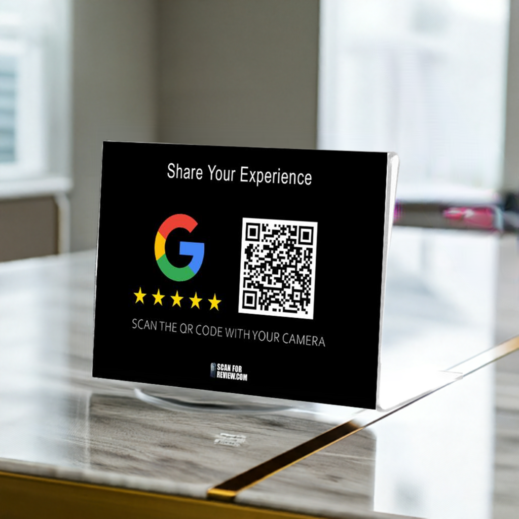 QR Code Sign For Reviews