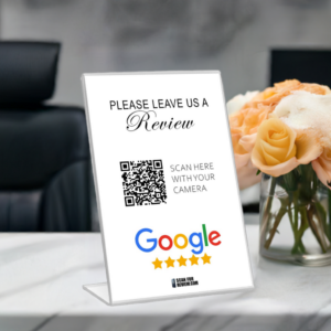 Please Leave Us A Review Google QR Code On A Stand White Edited_2