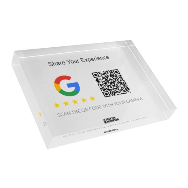 Custom 3D Photo Block with QR Code for Google Reviews - Image 3