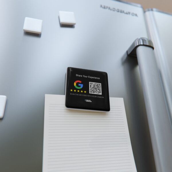 Custom QR Code Porcelain Magnet for Google Reviews - Image 4