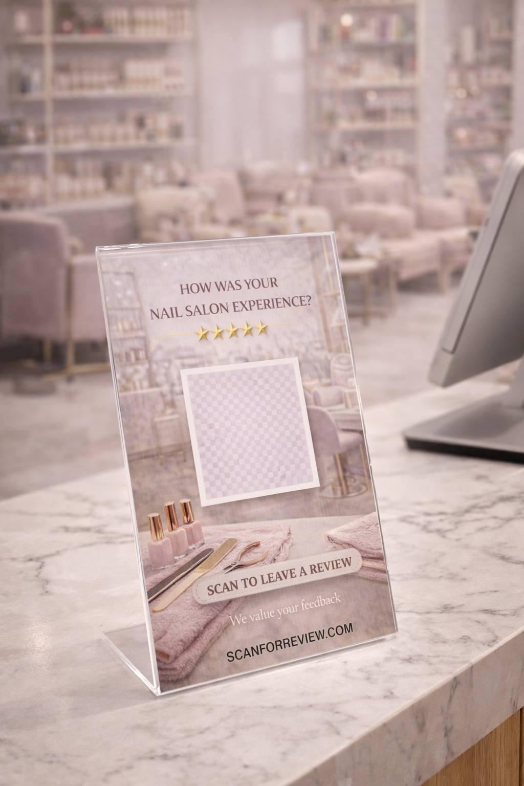 nail salong qr code sign