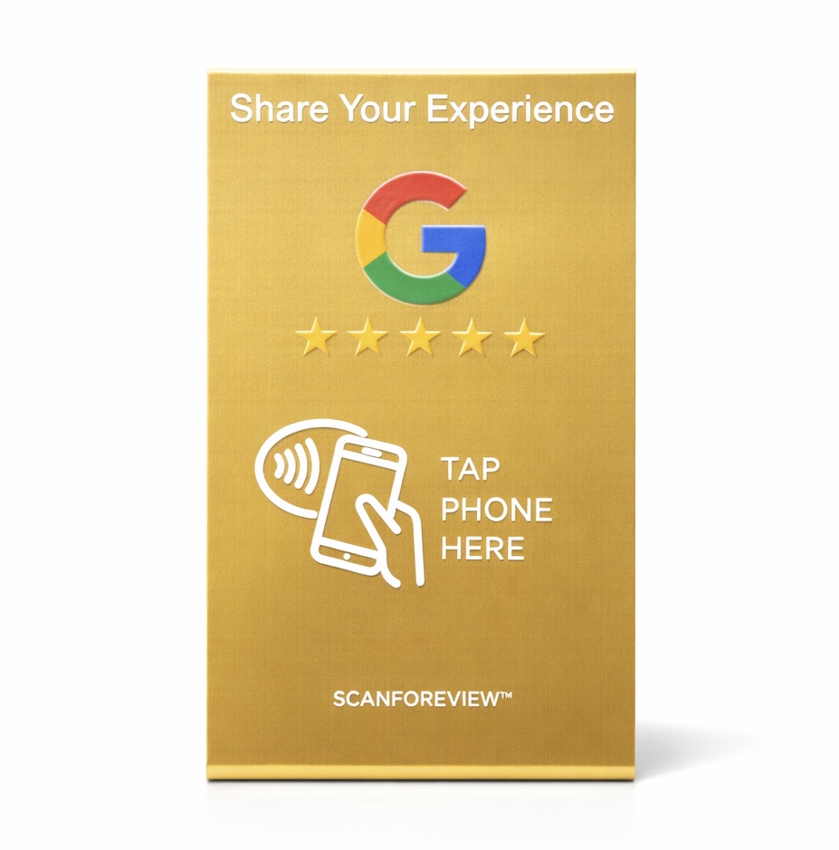 Gold NFC Google Review Stand - Premium Tap to Review Display | ScanForReview - Image 8